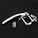 Guitar Vibrato Tailpiece Tremolo, Flat Top Body Tremolo Unit Vibrato Bridge for Tele, SG, LP Electric Guitars Chrome