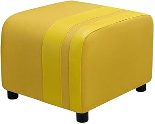 Taburete sillas reposapiés otomanas taburete de maquillaje zapatos banco decoración del hogar sala de estar dormitorio duradero duradero fuerte (color: verde), color: amarillo (color: amarillo)