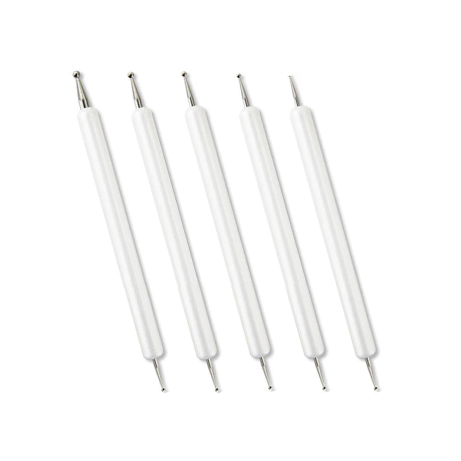 5 Pcs Embossing Tool Set, Embossing Stylus Set with Different Size Double, Mandala Dotting Tools, Embossing Pen for Embossing Art, Carbon Transfer Paper, Pottery Clay DIY Craft