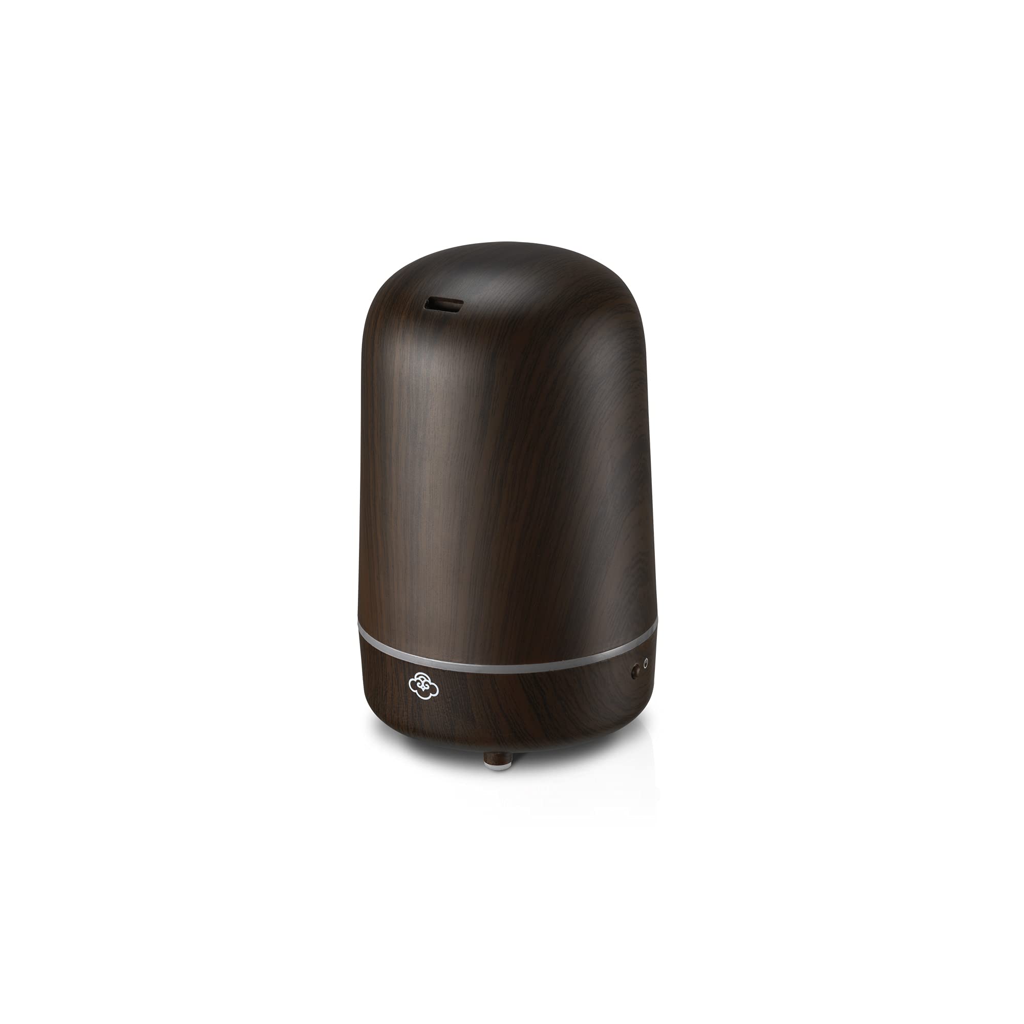 Serene House Light House, Ultrasonic Essential Oil Cool Mist Diffuser – Warm White Light Display, Automatic Shut-Off, Unbreakable Cover – Dark Wood, 100ml