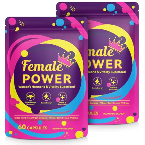 2 Pack Beef Organ Supplement for Women Natural Grass Fed Beef Liver Capsules Hormone Balance for Women for Support Balance Hormones Energy & More and Menstrual Cycle Skin Care