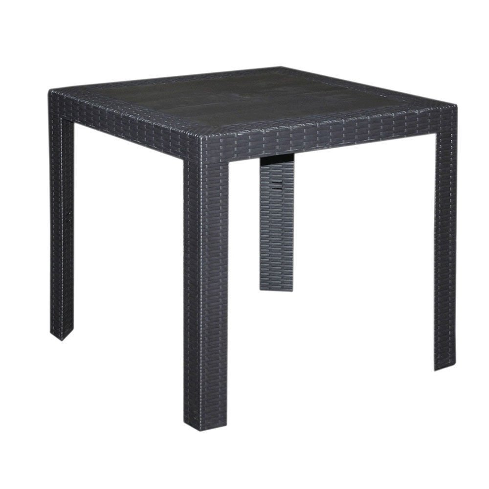 Areta are071 Mesa, Modelo Saturno, marrón, 80 x 80 cm