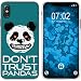 Produktbild PhoneNatic Case kompatibel mit Apple iPhone XS Max Silikon-Hülle Crazy Animals Panda M2
