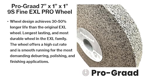 Image of EXL PRO Convolute Deburring Polishing Wheel - 7 inch x 1 inch x 1 inch 9S Fine Silicon Carbide - Professional Grade - Metal Deburring, Finishing and Polishing Wheel - (1 Pack)