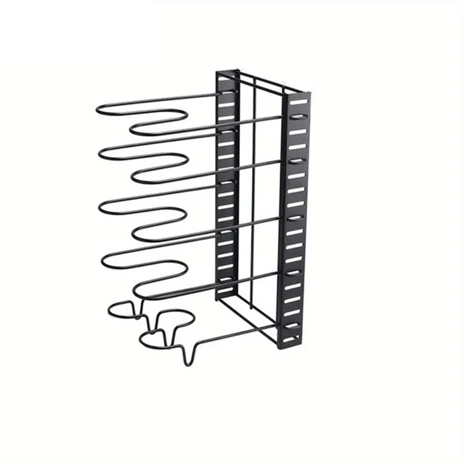YXINAER Pots and Pans Organizer Adjustable Kitchen Pot Rack Organizer Heavy Duty Pan and Holder, Space-Saving Metal Shelf for Cabinet and Countertop Storage(5 Tier)
