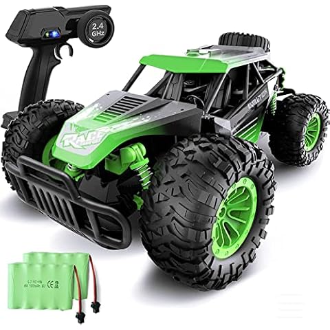 GizmoVine Remote Control Car, 1:14 Scale High Speed Remote Control Car Trucks Vehicle Toys for Boys, 2.4 GHz Off-Road Monster Truck with 2 Rechargeable Batteries, Gifts for Kids and Adults(Green) Cover