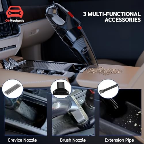 Image of GoMechanic Wireless Portable Vacuum Cleaner for Home and Car - 120 Watts Motor High Suction Power 5500PA - Dust Cleaner for Pet Hair, Sofa - Cordless Mini Vacuum Cleaner - HEPA Filter (GMA VC 006)