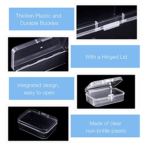 Image of Blulu 13 Pieces Small Bead Organizers Plastic Bead Storage Containers with Lids Mini Clear Storage Cases Transparent Craft Boxes for Jewelry Diamonds DIY Art Craft Accessory(2.5 x 1.8 x 0.8 Inch)