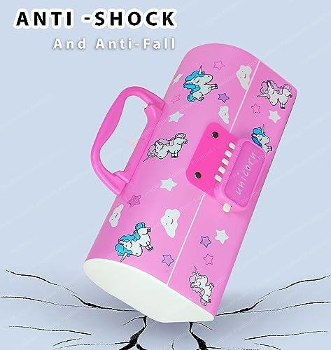 Image of LONGMIRE Plastic Pencil Box with Code Lock Pen Case Large Capacity Multi-Layer Multi-Function Storage Bag Secret Compartment Pencil Box for Kids- Multi-Color (Cute Pink)