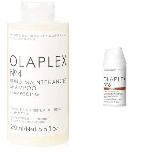Olaplex No. 4 Bond Maintenance Shampoo, Repairs, Strengthens, & Nourishes All Hair Types, Adds Shine & Leaves Hair Feeling Soft, 250ml - Bond Maintenance Shampoo - Shampoo + Bond Smoother