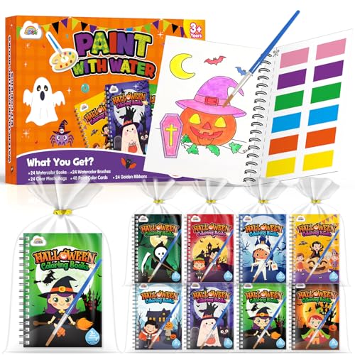 Image of ZMLM 24 Pack Halloween Coloring Books - Halloween Party Favors for Kids 4-8