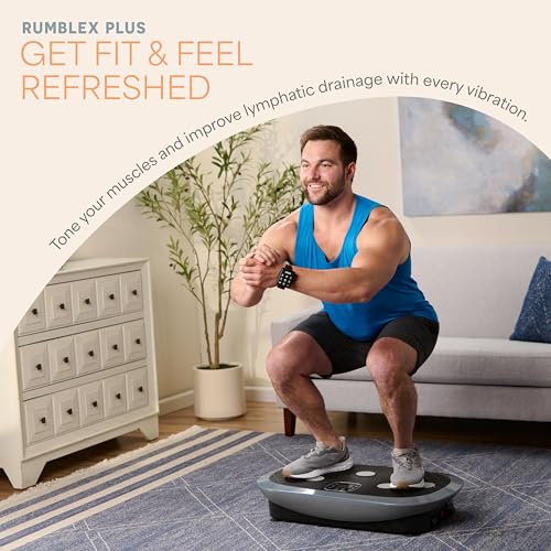 Image of Lifepro 4D Vibration Plate Exercise Machine - Triple Motor, 7 Presets, 60 Speeds Rumblex Plus /Pro Vibrating Platform with Wrist Remote - Whole Body Shaker Vibration Plate for Lymphatic Drainage