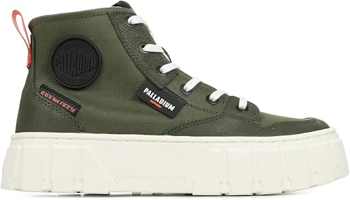 Palladium Women's Pallatower Hi Sneaker, Olive Night, 8 M