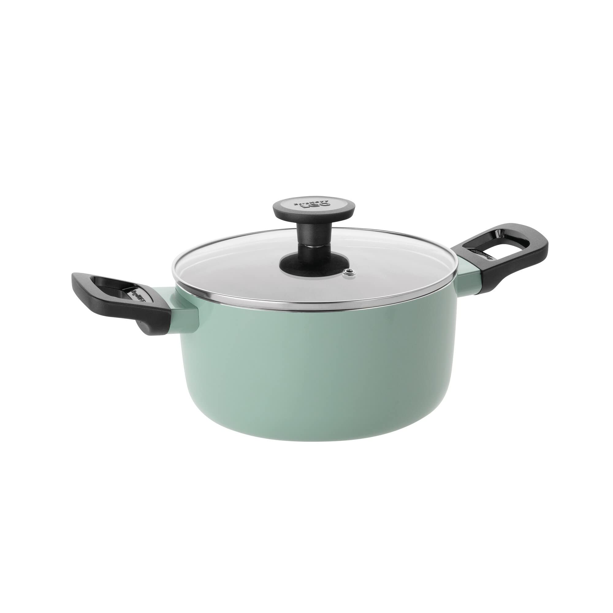 BergHOFFSage - Leo 3950405 Cookware Set 7 Pieces Including Saucepan with Lid 18 cm, Saucepan with Lid 20 cm, Soup/Vegetable Pot 24 cm, Frying Pan 24 cm, Starter Set, Cooking Pots