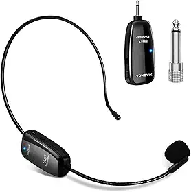 Microfone Sem Fio Headset Conferencia Professor Show Wireless, Sistema de microfone sem fio de 2,4 G, alcance de 50 metros, Plug and Play, Igreja, Aula Conferencia Professor Show