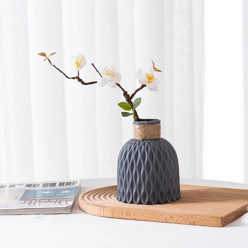SATYAM KRAFT 15cm Grey Nordic Vase - Image 5
