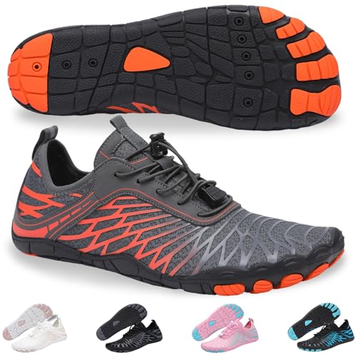 Image of Hike Barefoot Shoes Womens Men Footwear,Pro-Healthy&Non-Slip Water Shoe for Women Men, Quick Dry Wide Toe Box Beach Swim Athletic Sports Shoes Unisex