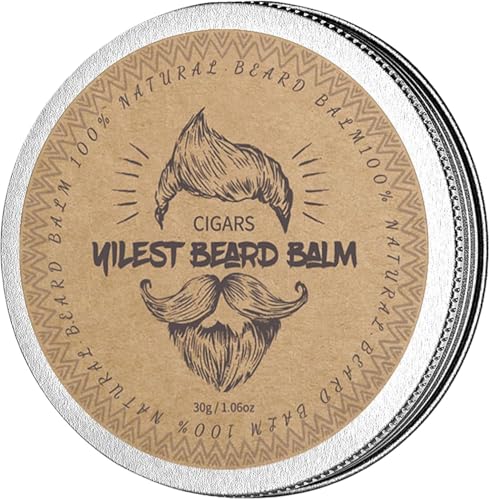 Cire à moustache pour homme, Baume coiffant à tenue forte, Renforce, adoucit et illumine la barbe, pour tous les hommes