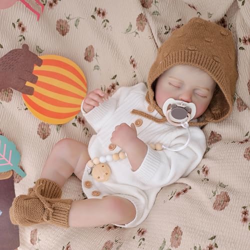 Image of Reborn Baby Dolls - 20 Inch Real Baby Dolls that Look Real, Full Body Vinyl Girl Doll in Soft Knit Outfit, Lifelike Newborn with Accessories, Gift for Children Ages 3+, Pretend Play