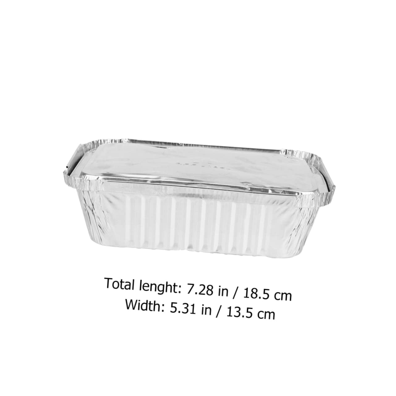 BRIGHTFUFU 20Pcs Disposable Bbq Box with Lids Heavy Duty Foil Pans for Baking Cooking and Food Storage Recyclable for Catering and Parties