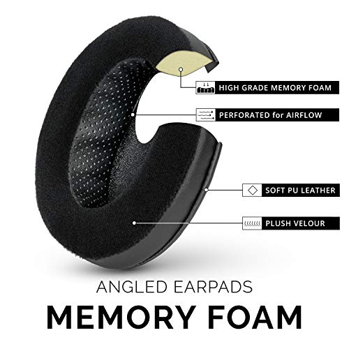 Image of BRAINWAVZ Angled Memory Foam Earpad - Suitable for Large Over The Ear Headphones - AKG, HifiMan, ATH, Philips, Fostex (Hybrid)
