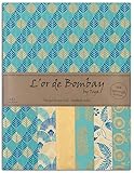 Gama L'Or de Bombay: surtido de 6 hojas de papel reciclado y hechas a mano.