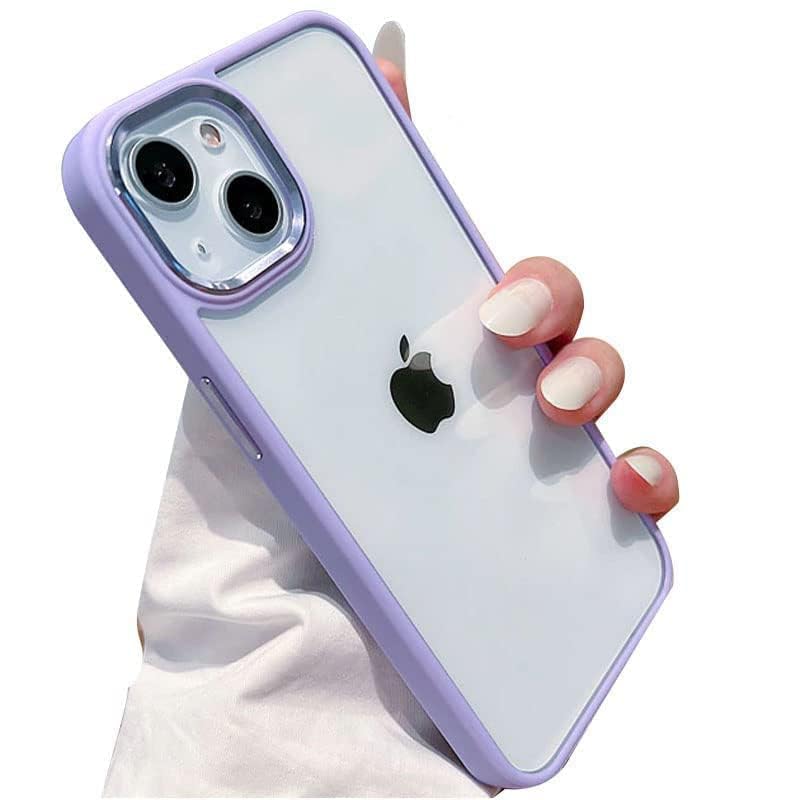 Image of mobistyle Designed for iPhone 15 | Enhanced Metal Camera Guard | Back Cover Case for iPhone 15 (Metal | Purple)