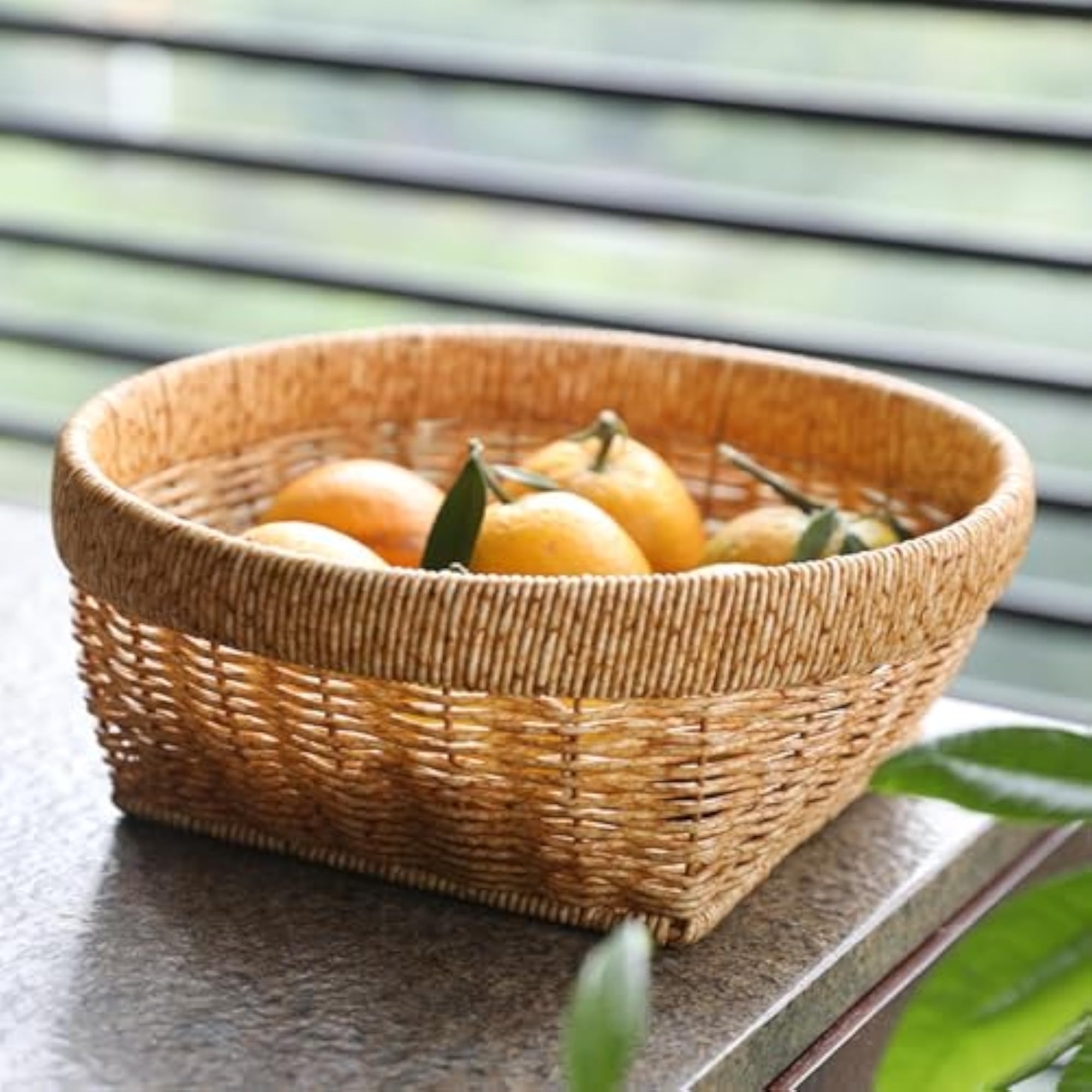 Hand Woven Basket Serving Basket for Snacks, Party Display