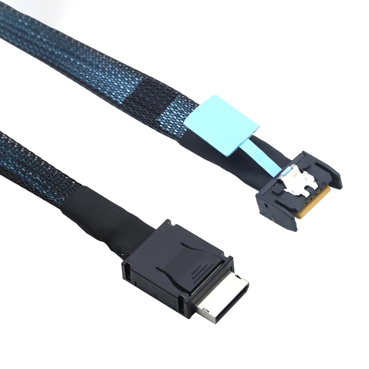AoQhir Gen5 PCIe MCIO Slimline SFF 8654 4i to Oculink SFF 8611 4i Server Cable – 24Gbps High Speed Data Harness, 85 Ohm Impedance (1M)