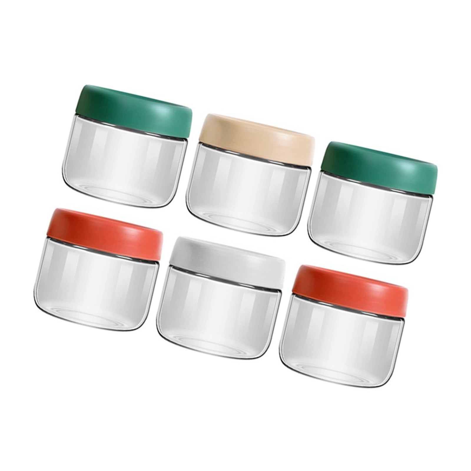 YWLUUOO Transparent Glass Container Practical for Dry Goods Storage Easy to with Airtight Lid Sealed Glass Jar