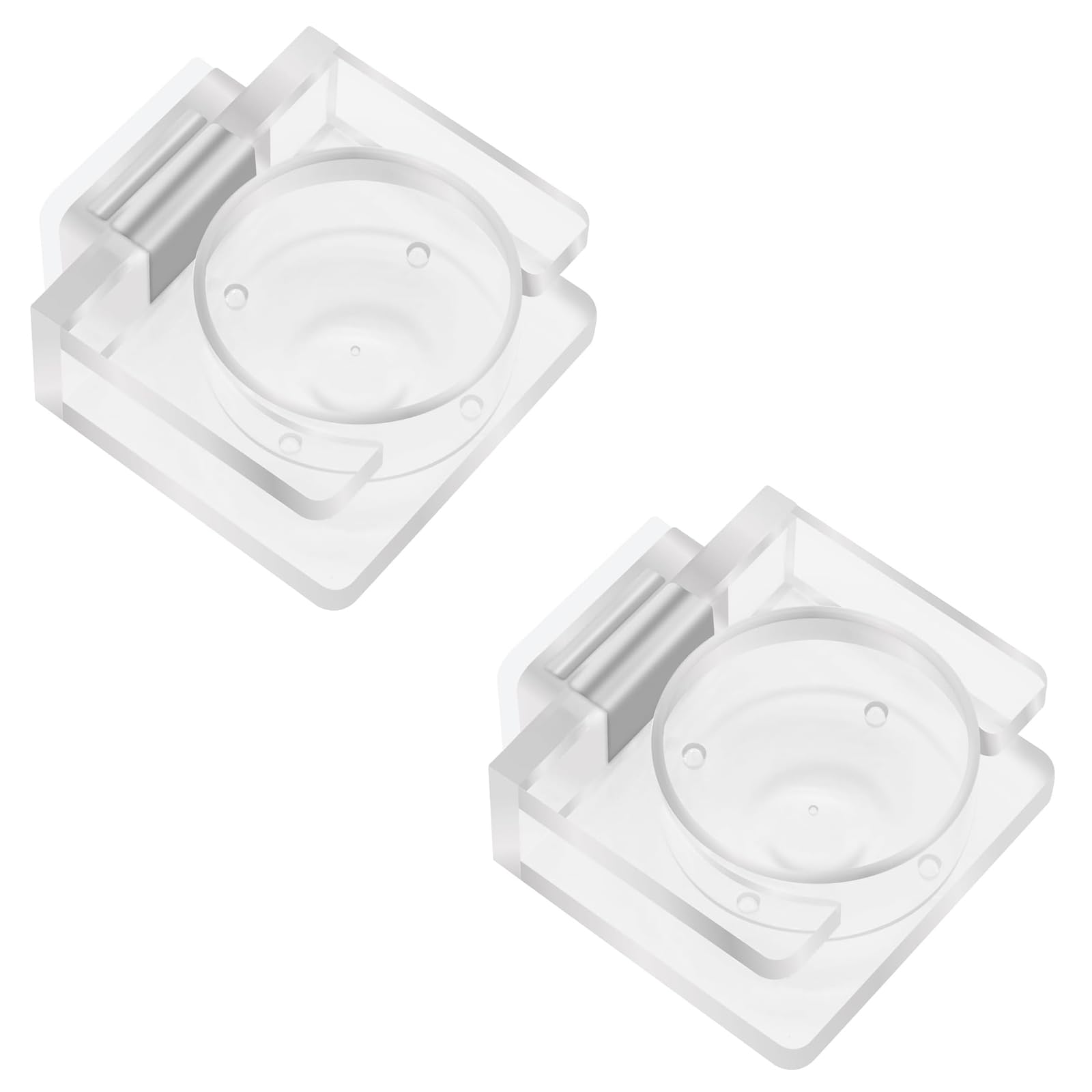 Transparent 2pc Acrylic Spider Feeding Dish Set - Perfect Tarantula & Jumping Spider Enclosure Accessories for Your Spider Terrarium