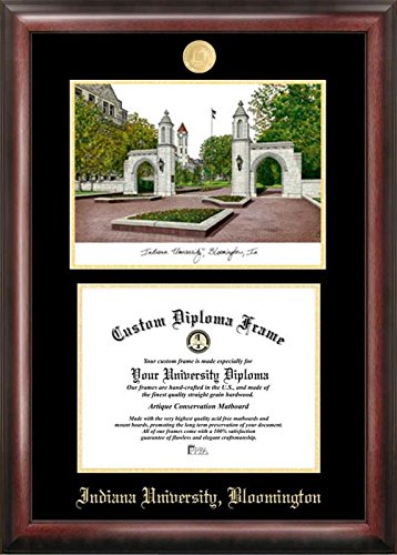 Campus Images Indiana University, Bloomington Gold Embossed Diploma Frame Lithograph