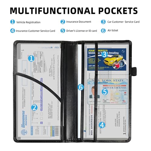 Organizador para Documentos de Auto Impermeable miniatura 3