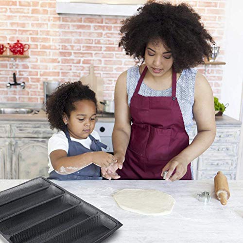 image for Baker Boutique Silicone Baguette Pan - Non-stick Perforated Fench Brea