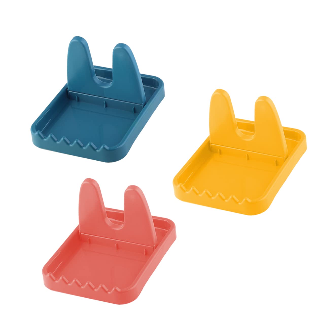 KONTONTY 3Pcs Plastic Pot Lid Rack Foldable Pan Lid Holder for Kitchen Organization Pot Lid Storage Shelf Utensils and Lid Rest Pot Cover Holder