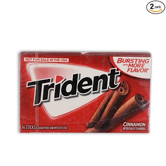 Image of Trident Sugar Free Gum, Cinnamon, 2 x 100 g