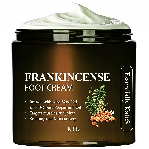 Frankincense Oil Foot Cream 8 Fl Oz – Fight Soreness and Stiffness in Tired Feet – Foot Sole, Achilles, Foot Bridge, Ankle and Foot Hill