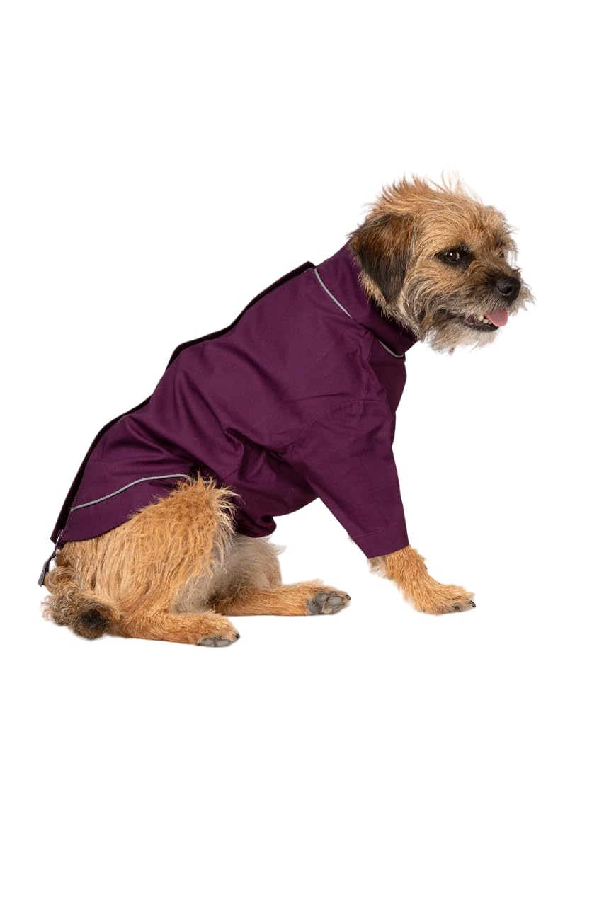 Dog Raincoat Waterproof Dog Coat Jacket Pet Puppy Clothes Dogs Jumper Rain Resistant Pets Rainwear (Berry, L) — image 1