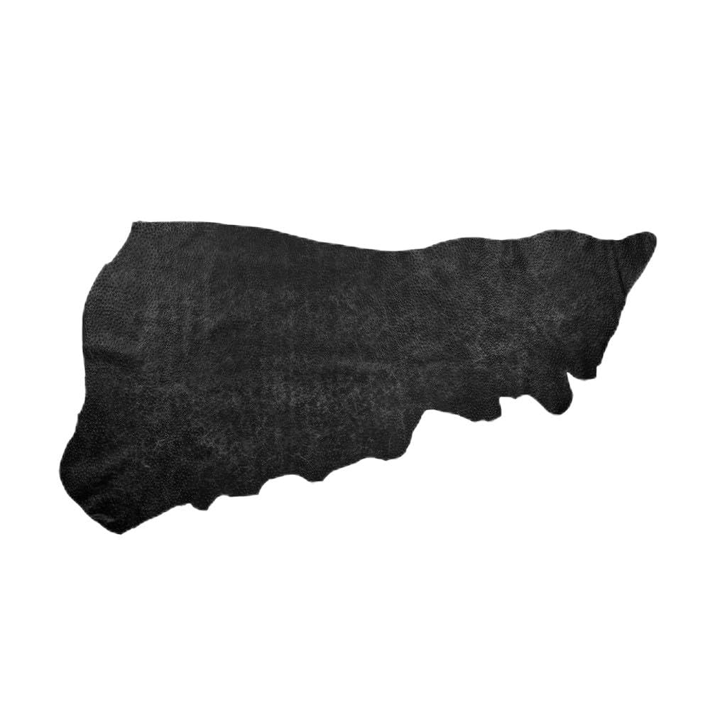 Buckleguy.com Newbury Leathers, Ostrich Embossed, Side, Black