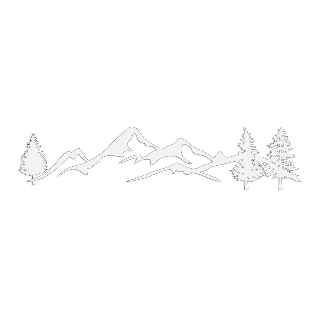 Car Reflective Mountain Decal Tree Graphics Kits for Campers Trailer Truck Door Panel Decal Bumper Stickers Bumper Stickers
