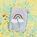 Yoobi College-Ruled Spiral Notebooks with Pencil Zipper Pouches | Fun Green Avacado Print | Cute Rainbow Glitter | 2-Pack | 60 Sheets, Multicolor