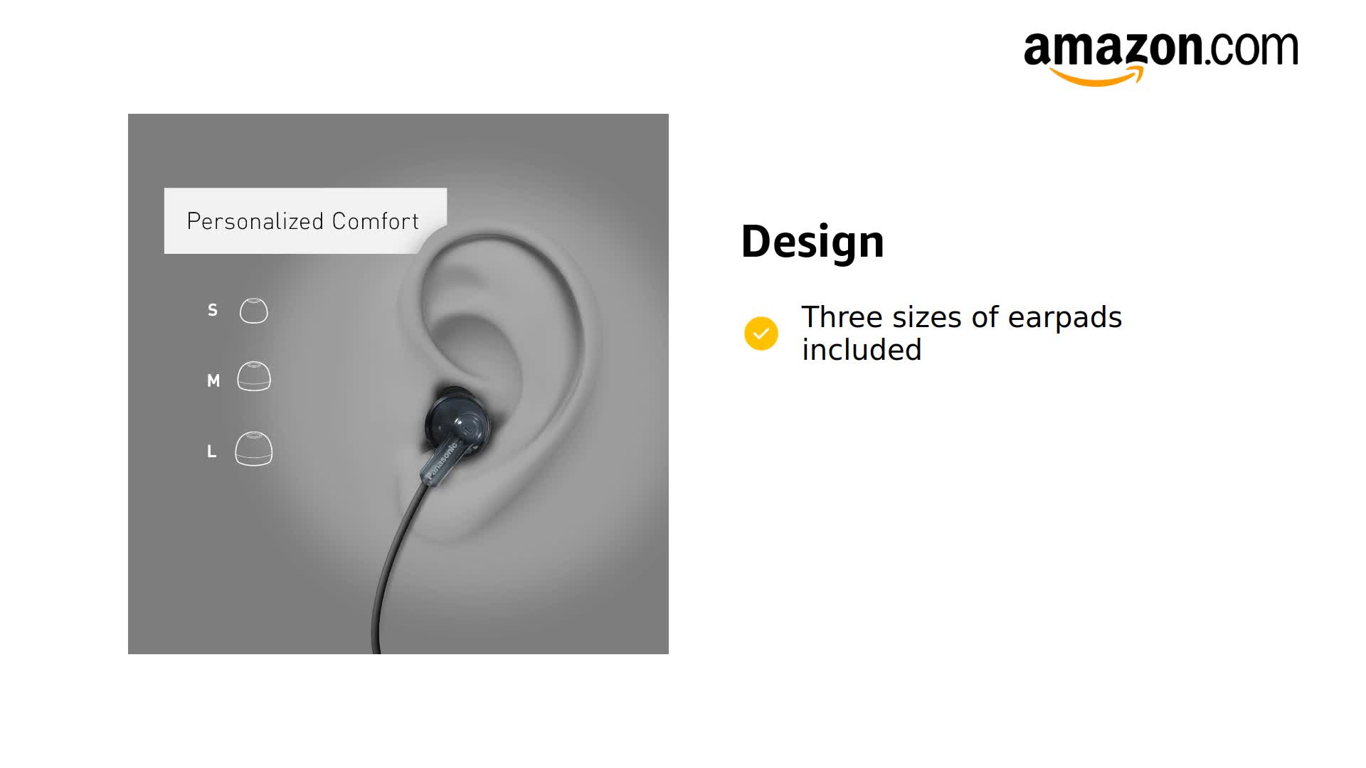Amazon.com: Panasonic ErgoFit Wired Earbuds, 3.5mm Jack In-Ear