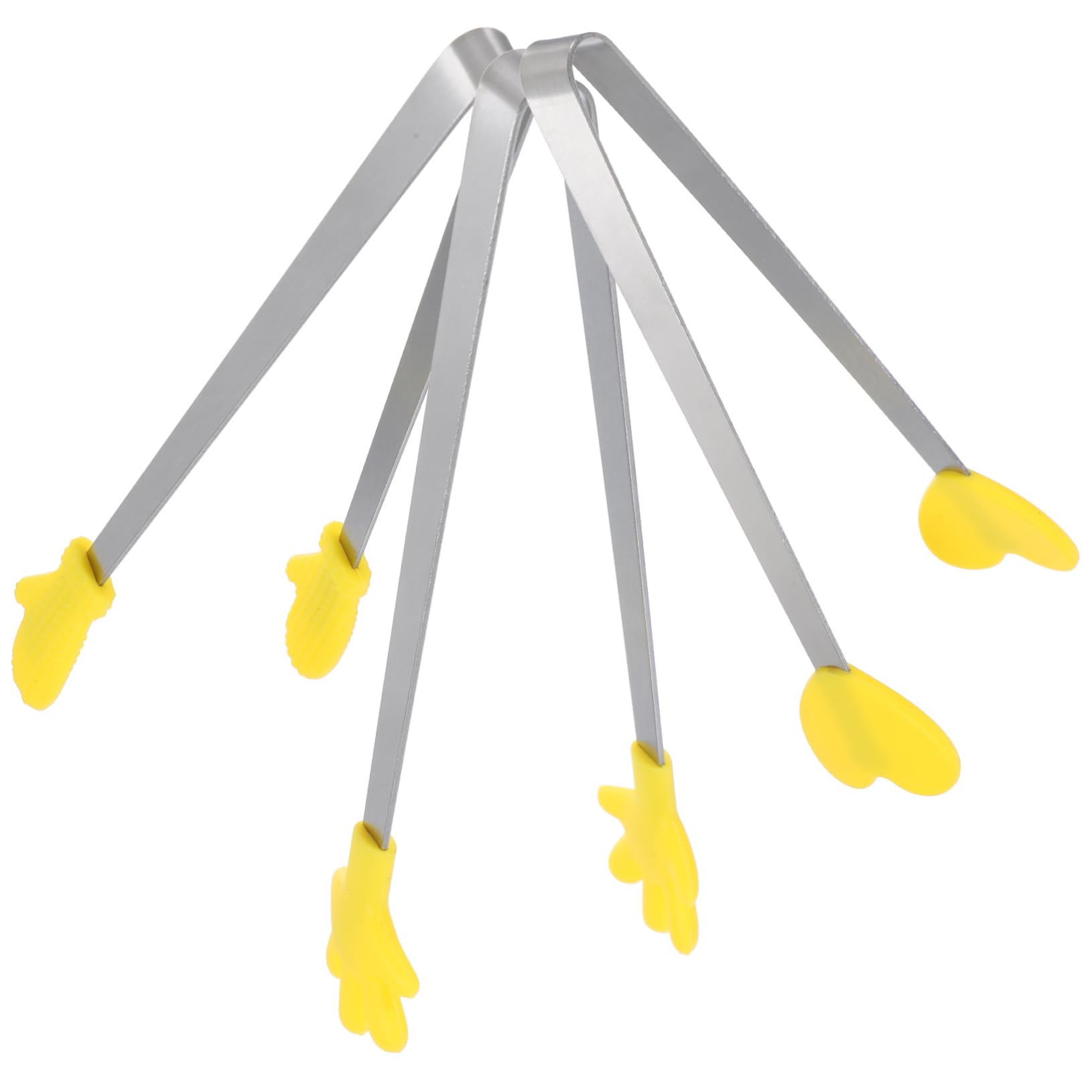 SOLUSTRE Food Tongs Set 3pcs Stainless Steel Salad Tongs Perfect for Serving Kitchen Camping