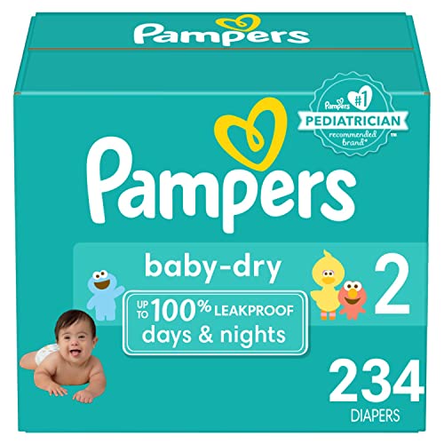 Image of Diapers Size 2, 234 count - Pampers Baby Dry Disposable Diapers