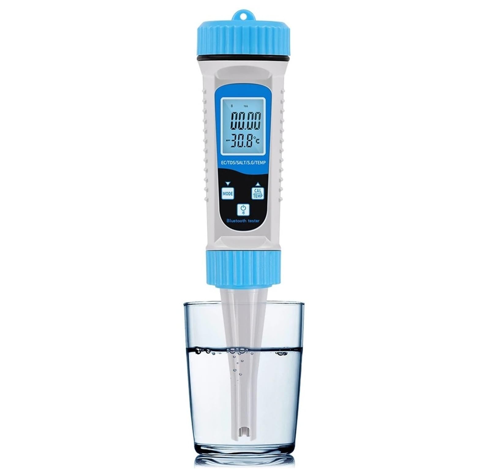 Digital pH Meter, 5 in 1 Bluetooth Water Quality Tester TDS/PH/Salinity/Temp/EC Meter for Hydroponics Aquariums Pools Water Quality Detector