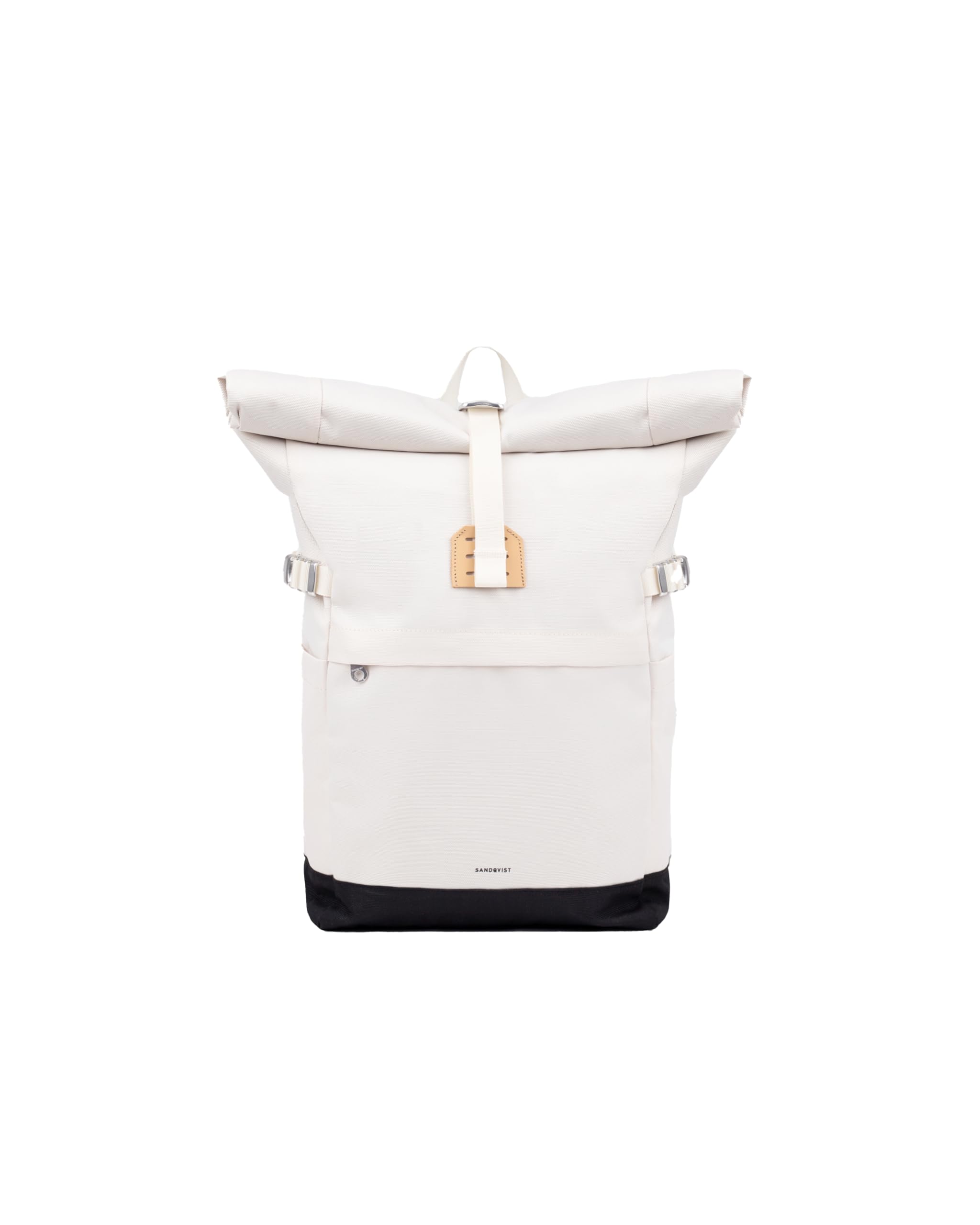 Sandqvist Icon Rolltop Backpack 14”, 23L, White, Laptop Backpack, 14" Laptop Compartment, Water-Resistant, Recycled Materials