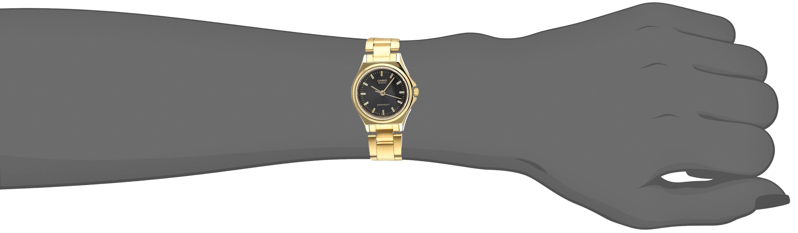 CASIO Damen-Armbanduhr Analog Quarz Edelstahl LTP-1130N-1A