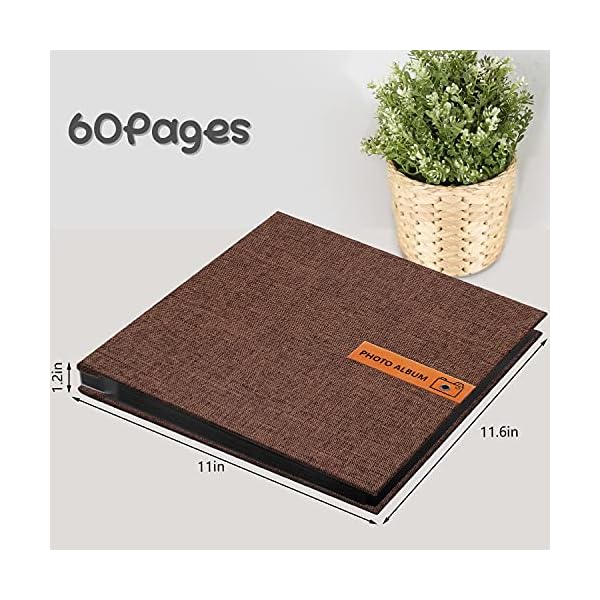 Fotoalben Selbstklebend, Adkwse Fotoalbum zum Selbstgestalten, Album Fotobücher DIY Scrapbook Groß mit 60 Schwarz Seiten… – Bild 4