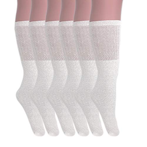 AWS/American Made Athletic Tube Socks White Sport Socks 6 PAIRS Size 9 to 15