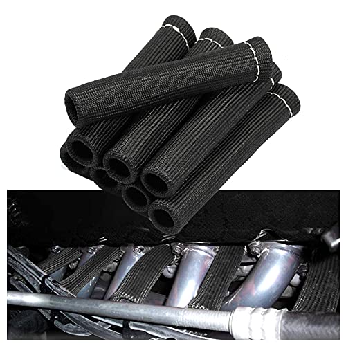 8 peças de fio de vela de ignição de 1200 graus capa protetora de calor compatível com SBC BBC 350 4